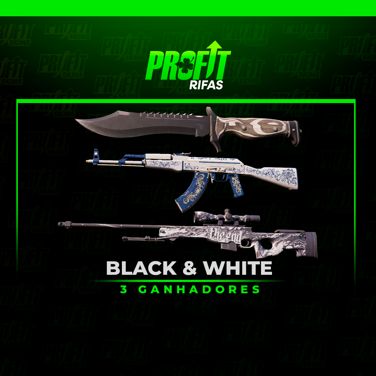 KIT BLACK/WHITE - 3 GANHADORES